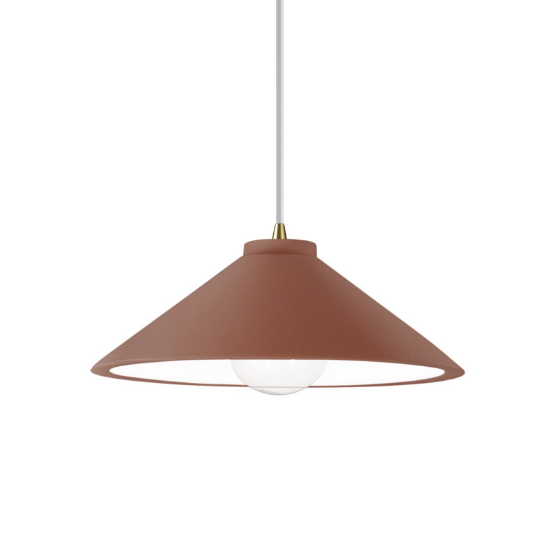 Leni Collection 1 - Light Cone Pendant Accents, Antique Brass, Canyon Clay