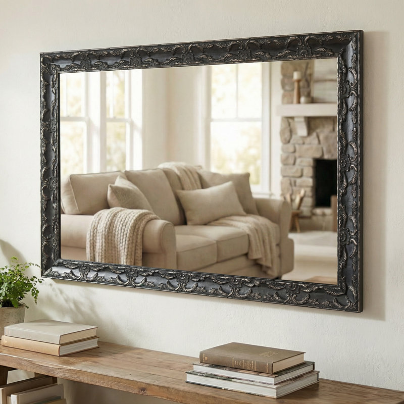 Miroir Vanhoose, Nickel satiné noirci, 32 po x 48 po