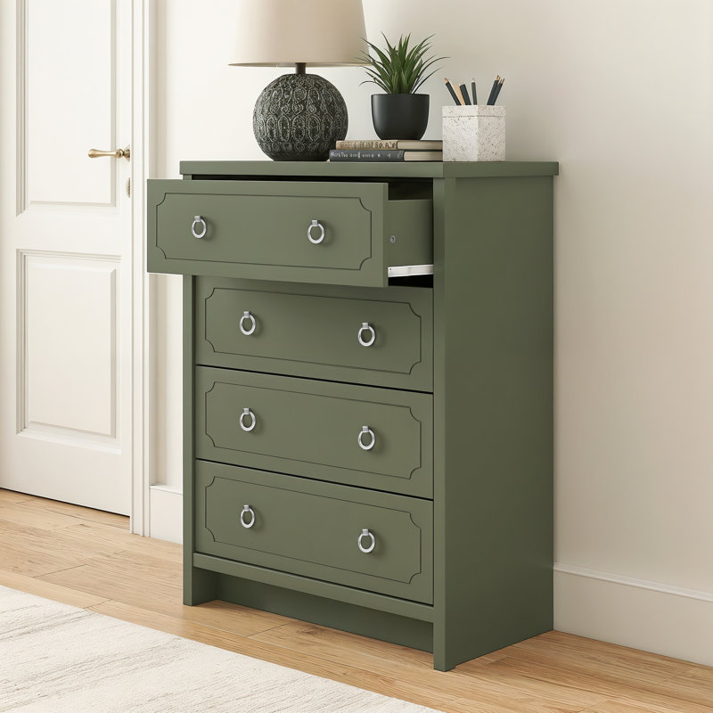 Verve 4 Drawer Chest, Kale Green