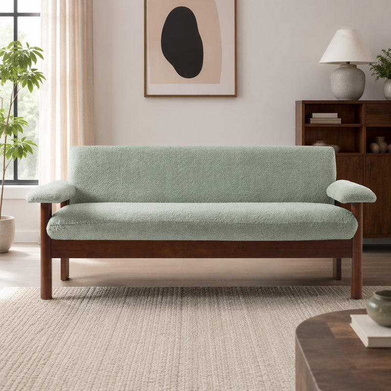 Causeuse 72,8 "avec coussins d'accoudoirs, Vert