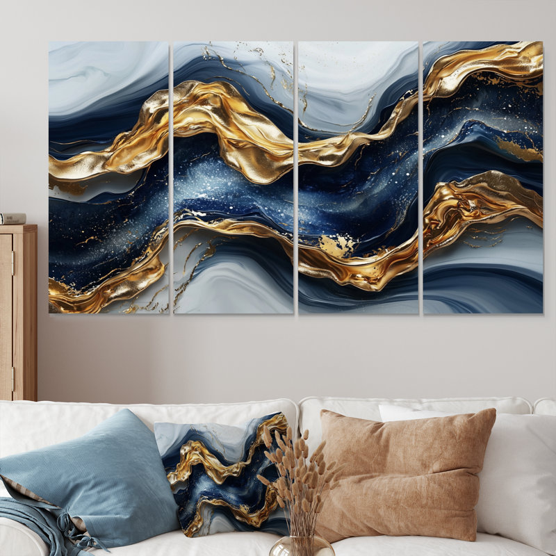Dover - décoration murale en marbre - art mural moderne, H 28 po x l 48 po, 4