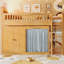 Twin Size Loft Bed With Storage Cabinet, Wardrobe And LED, White And Espresso-993728599-993728600