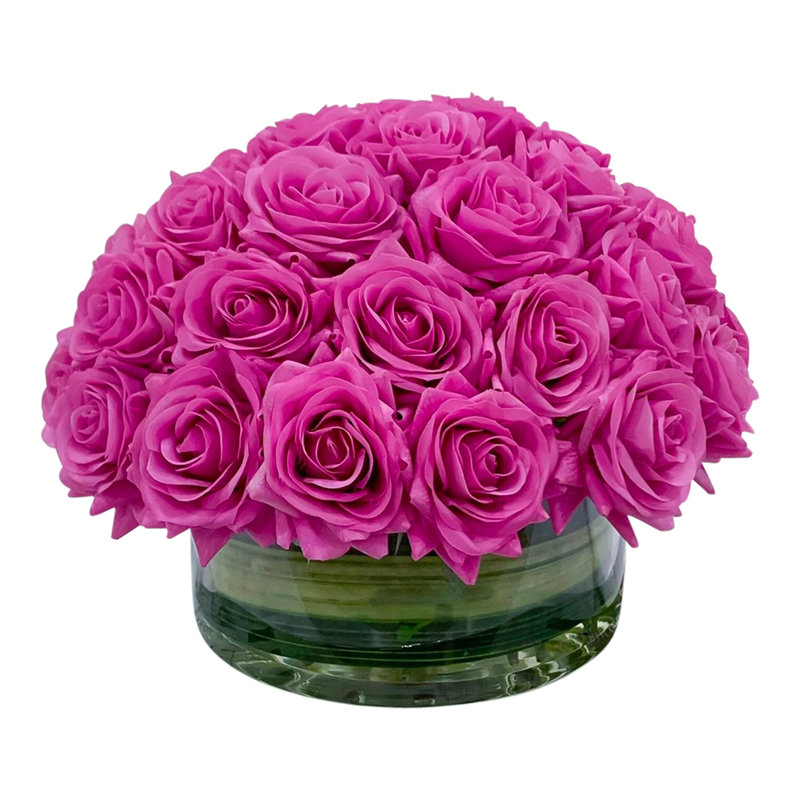 Arrangement d'hortensias dans un vase, Mauve