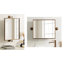 Miroir mural pivotant avec cadre octogonal