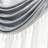 Luxury Valances For Living Room With Beads Crystals Grey Waterfall Swag Waterfull Valance Bedroom Dining Room Curtains Tulle Kitchen Large Window Vertical Blinds Door Rod Pocket 1 Panel(59in, Grey)-2018753575