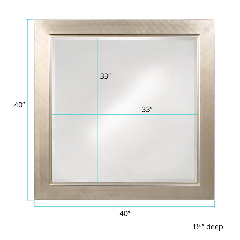 Millennium Solid Wood Beveled Mirror, 40" x 40"