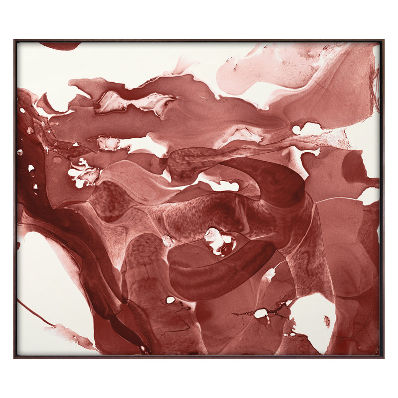 Printemps 2022, sans titre, encadrée sur toile par The Studio, Cadre flottant noyer