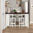 Traneshia 3 Piece Counter Height Drop-Leaf Dining Table and Chairs Set, Walnut/White