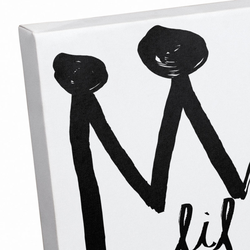 Art sur toile little princess Brewer, H 10 po x l 8 po x P 1,25 po, Noir