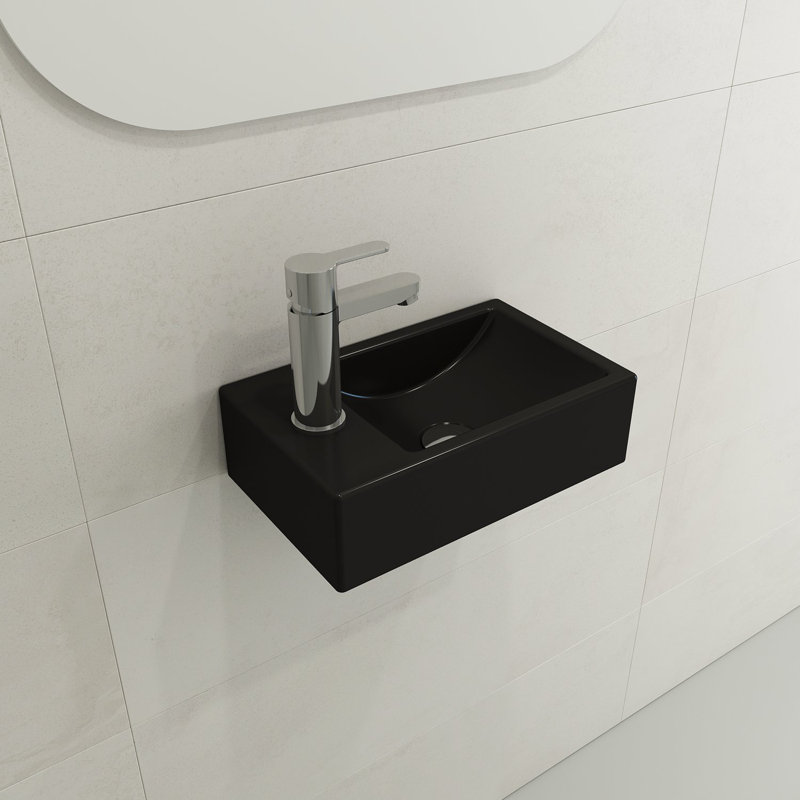 Milano 14.57'' L Bathroom Sink, Matte Black