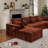 3 - Piece 129.9" U-shaped Convertible Sofa With Chaise Lounge, Modern Sofa Modular Sectional Cloud Couch, 4-seat Deep Seat Sofa With 9 Pillows, Boneless Sofa Couch For Livingroom Bedroom Apartment, Compression Sofa In A Box, No Assembly Required-123855353