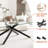 47.2" Rectangular Clear Tempered Glass Coffee Table, Stylish Design Center Table with Metal Legs, Modern Coffee Table for Living Room-323508741