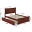Lit plateforme en bois massif Daury avec pied de lit et gigogne assortis-965424260-965424261