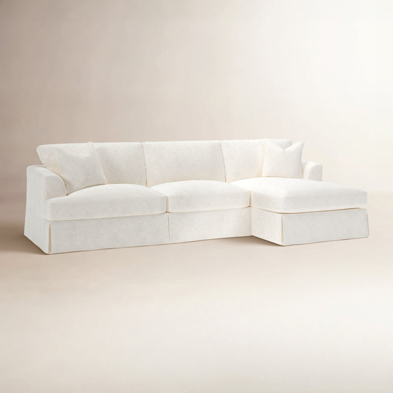 Canapé et chaise longue Lucia, Mélange de lin naturel Bevin, Orienté à droite