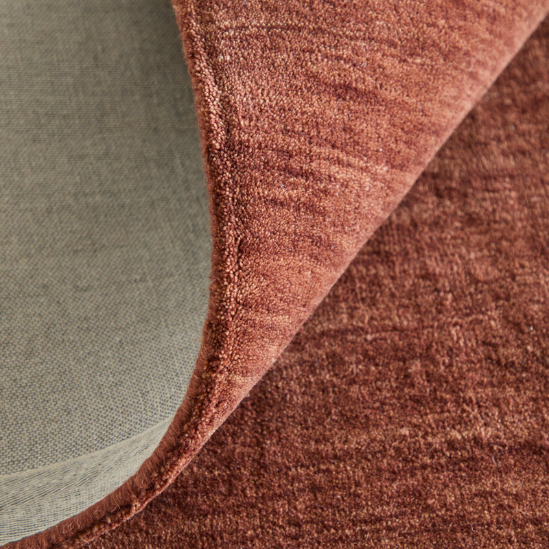 Tapis en laine touffeté à la main Babak - rouge rouille, Rectangle 8 pi x 11 pi