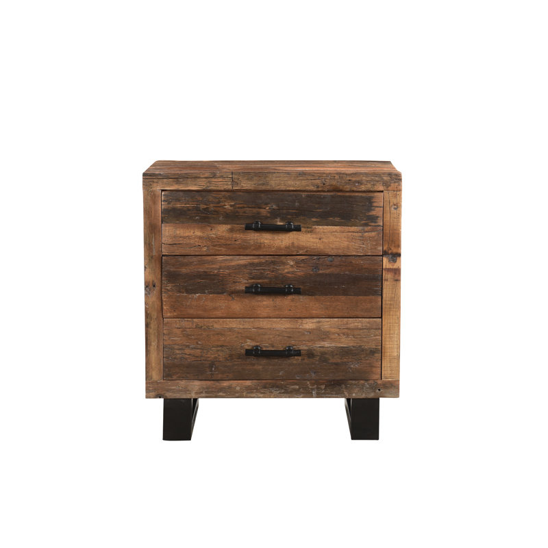 Table de chevet 3 tiroirs Durias