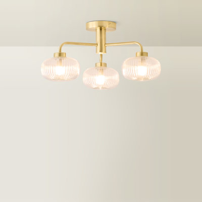Abigahil Glass Semi Flush Mount