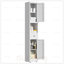 Armoire de rangement étroite en métal à 5 niveaux avec tablettes et portes réglables, idéale pour économiser de l'espace dans les petites maisons