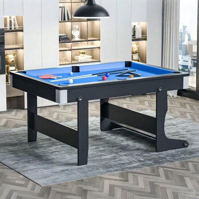 3-in-1 Combination Foldable Table Includes Billiards, Table Tennis, & Dining Table