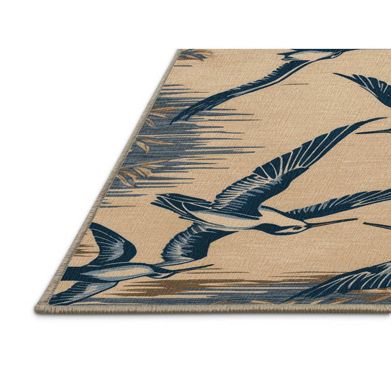  Tapis hawaïen lavable oiseaux de mer en vol, Rectangle 6 pi x 9 pi