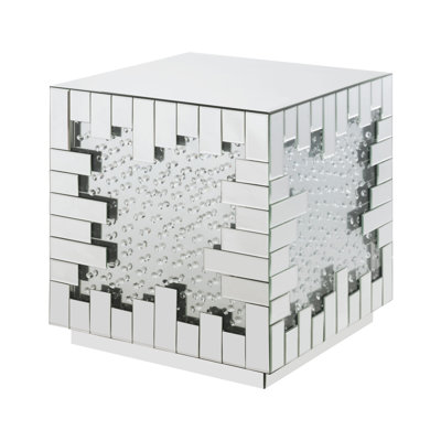 Manolya Square End Table in Mirrored