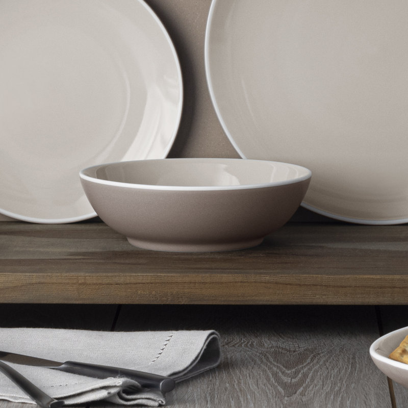 Noritake ColorTrio Coupe 4-Piece Place Setting, Clay
