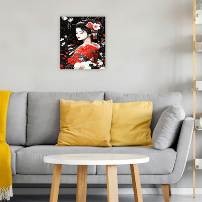 Art mural moderne 20 "x 24" Geisha