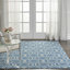 Tapis géométrique bleu / ivoire Kardinya-332787918