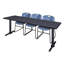 Table de formation Neyland Cain T-Base et 3 chaises empilables Zeng-32520385-32520382