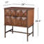 Table de chevet 2 tiroirs Emden