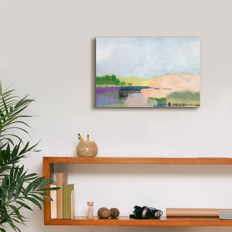 «In The Desert Quiet 2» par Jan Weiss, art mural sur toile, H 12 po x l 18 po x P 0,75 po