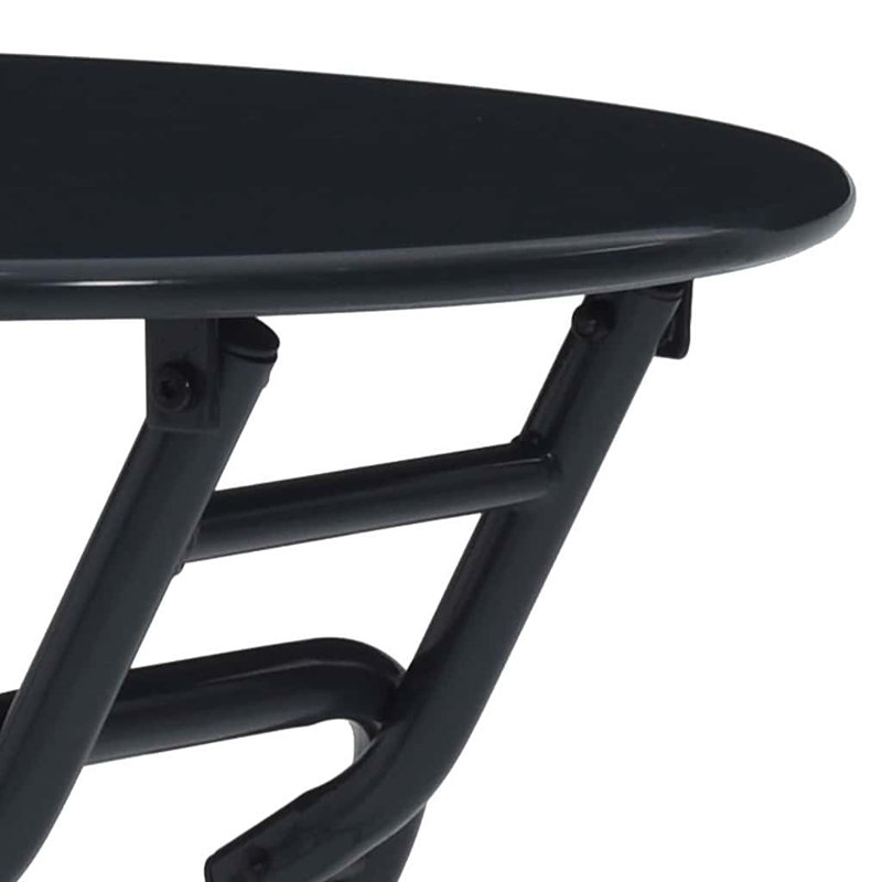 Garden Table Folding Metal Modern Furniture Round Outdoor Terrace Patio, Anthracite