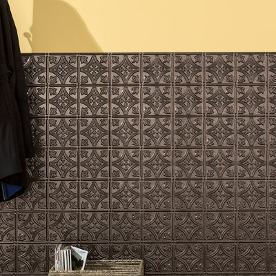 Panneau mural décoratif en vinyle style traditionnel 4 pi x 8 pi FASÄDE