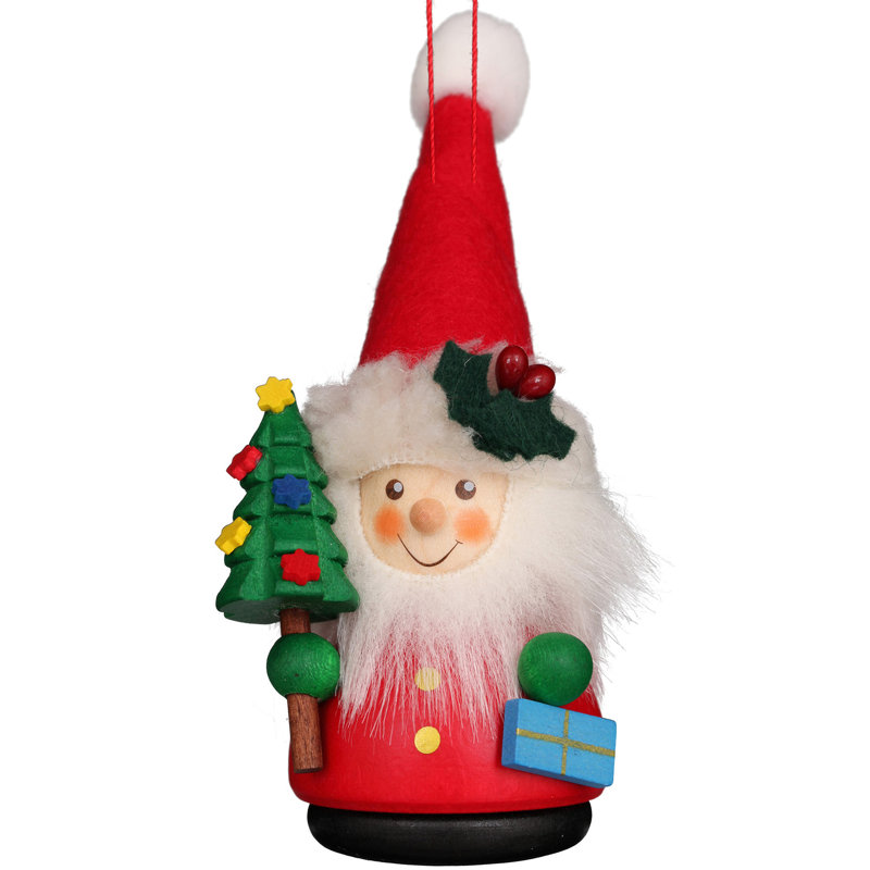 Ornement suspendu Père Noël et arbre, Rouge