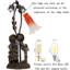 Lampe de table 17,5 pouces Lily Flower Tulip-1712500108