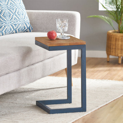 19″ H Metal C-Shaped Metal Side Table for Sofa & Bed