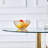 A glass tabletop with a modern minimalist circular dining table-1226810268-1226810271