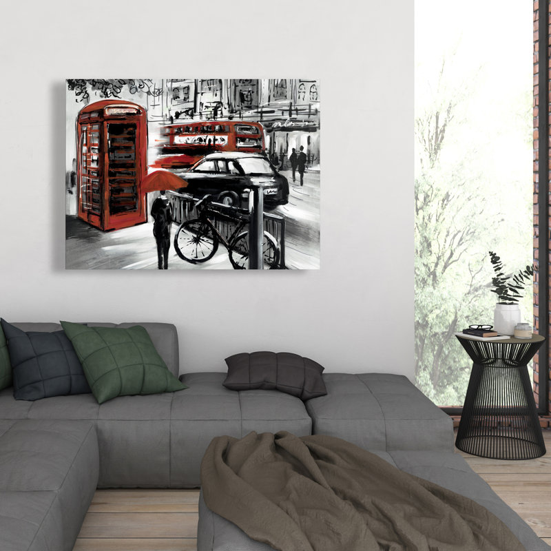 European Street Livingroom Scenic Canvas - Art de la décoration intérieure