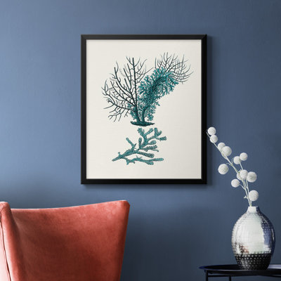 Toile encadrée antique de qualité supérieure corail VI - prêt à accrocher
