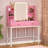 Makeup Vanity With 2 Storage Drawers,Vanity Desk With Mirror And Lights-1510418446