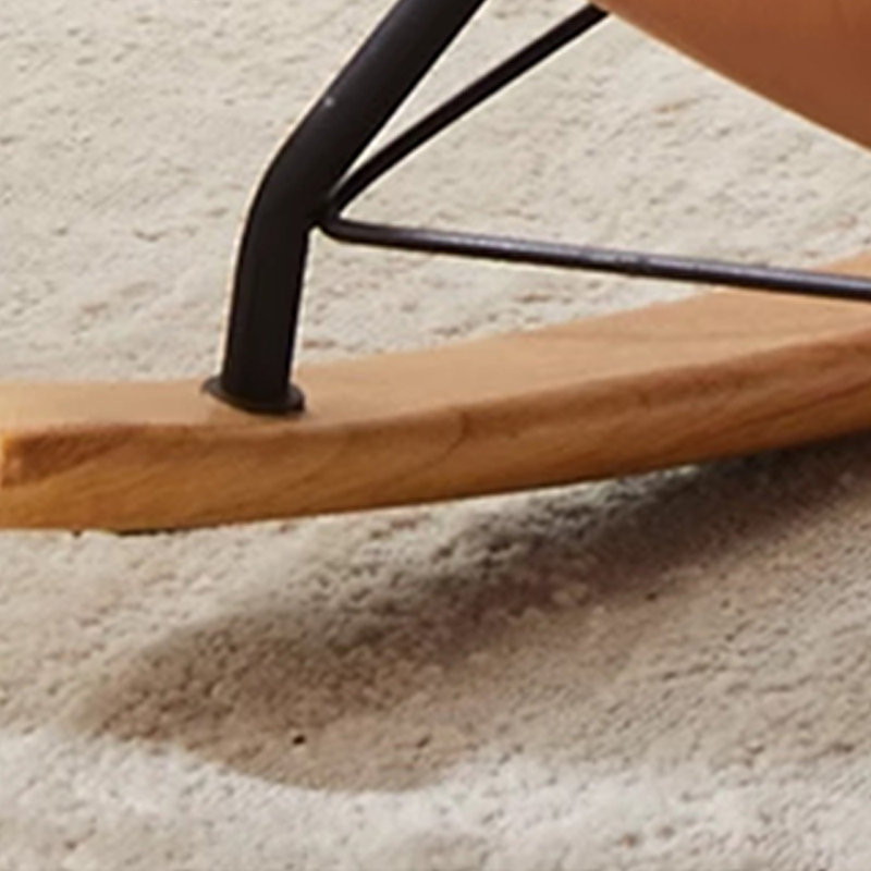 Chaise berçante ergonomique de style minimaliste, Beige/Orange