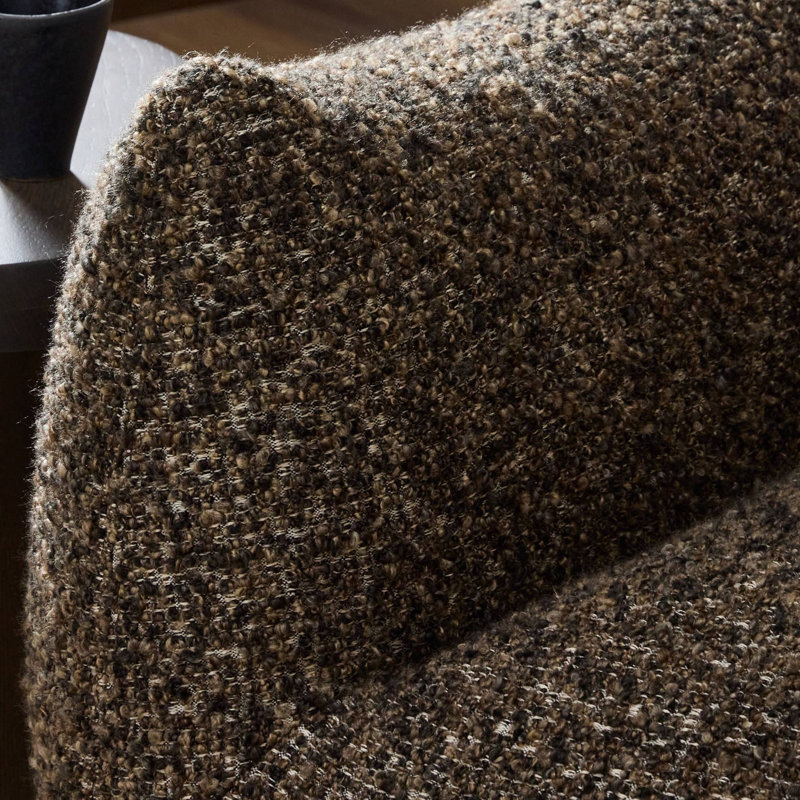 Margot Upholstered Swivel Chair, Ivan Granite Boucle