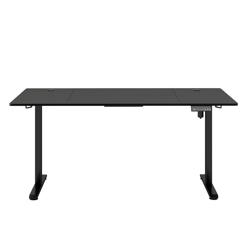 Adjustable Metal Base Standing Desk, Black, Black