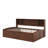 Full-Sized Wooden Captain's Bed With Integrated Storage Shelves, Four Drawers, And Two Cabinets