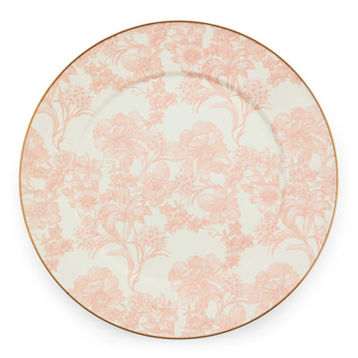 Rosy Check Enamel Serving Platter