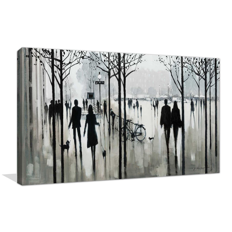 Morning Paris par - Peinture, Toile tendue, H 18 po x l 30 po x P 1 po