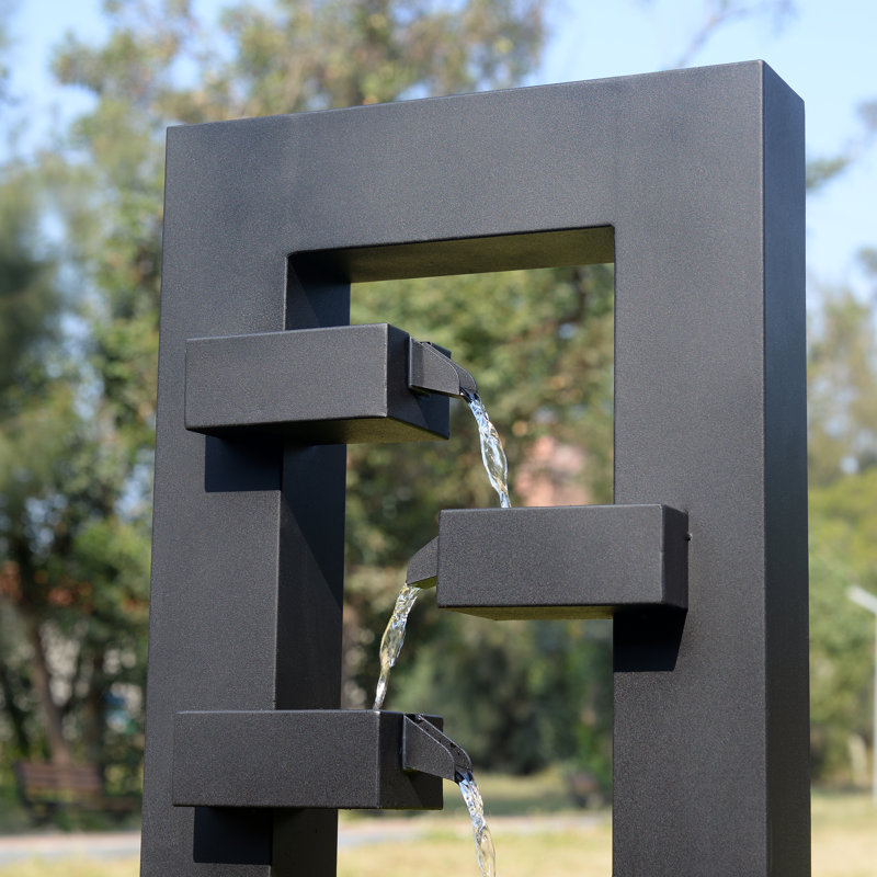 Metal Weather Resistant Fountain, Black