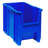 Container, stacking, 17-1/2" x 10-7/8" x 12-1/2", injection molded high density polypropylene, six 1/4" drill hole pattern on bottom allows for easy hole insertion for drainage and air circulation, case of 4-1394925243