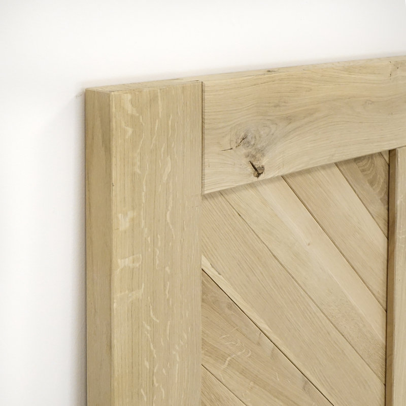 Waldo Solid Oak Wood Barn Door, Unfinished