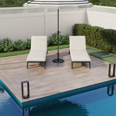 Duravia 13 in. x 24 in. x 0.79 in. Matte Porcelain Pool Coping (4.33 sq. ft./unit, 2 Piece)